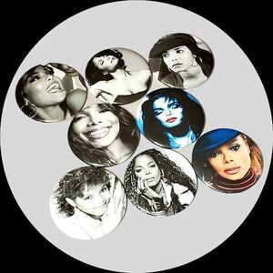 Janet Jackson Button Pin Set
